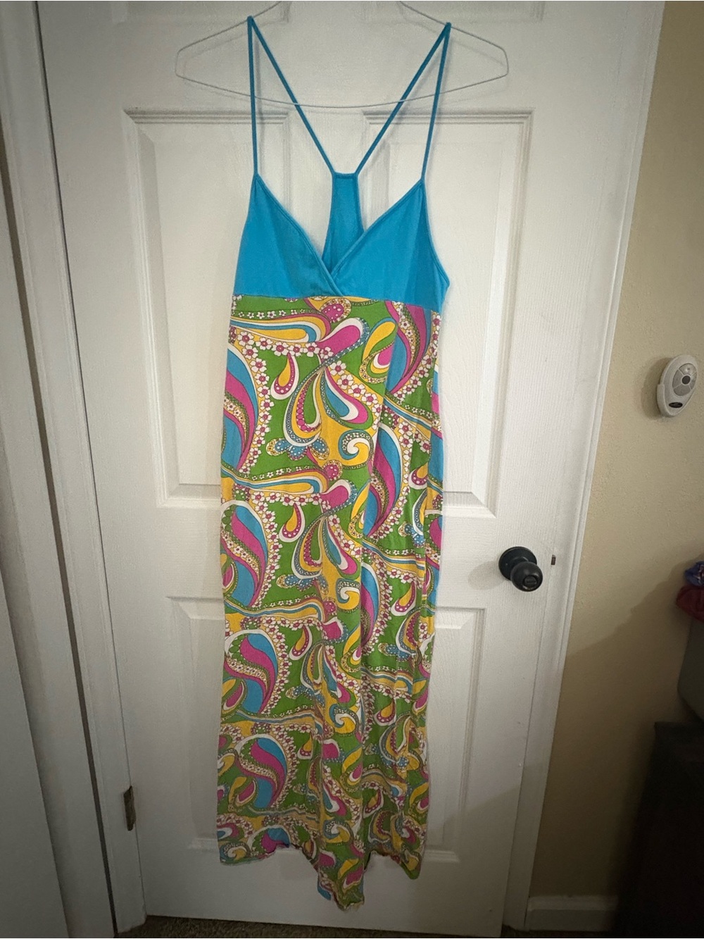 Roxy Turquoise & Multi-Color Paisley Maxi Dress
